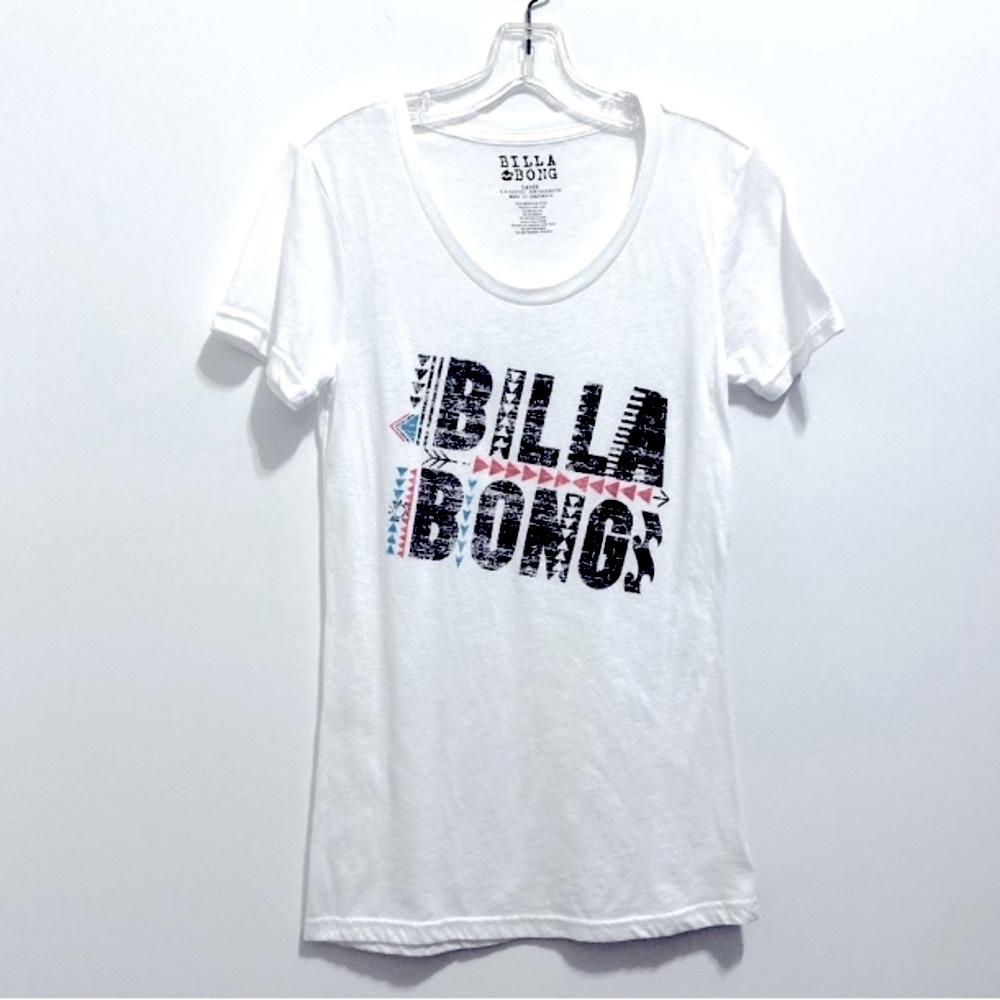 BillaBong Women’s White Cotton Soft White Tee